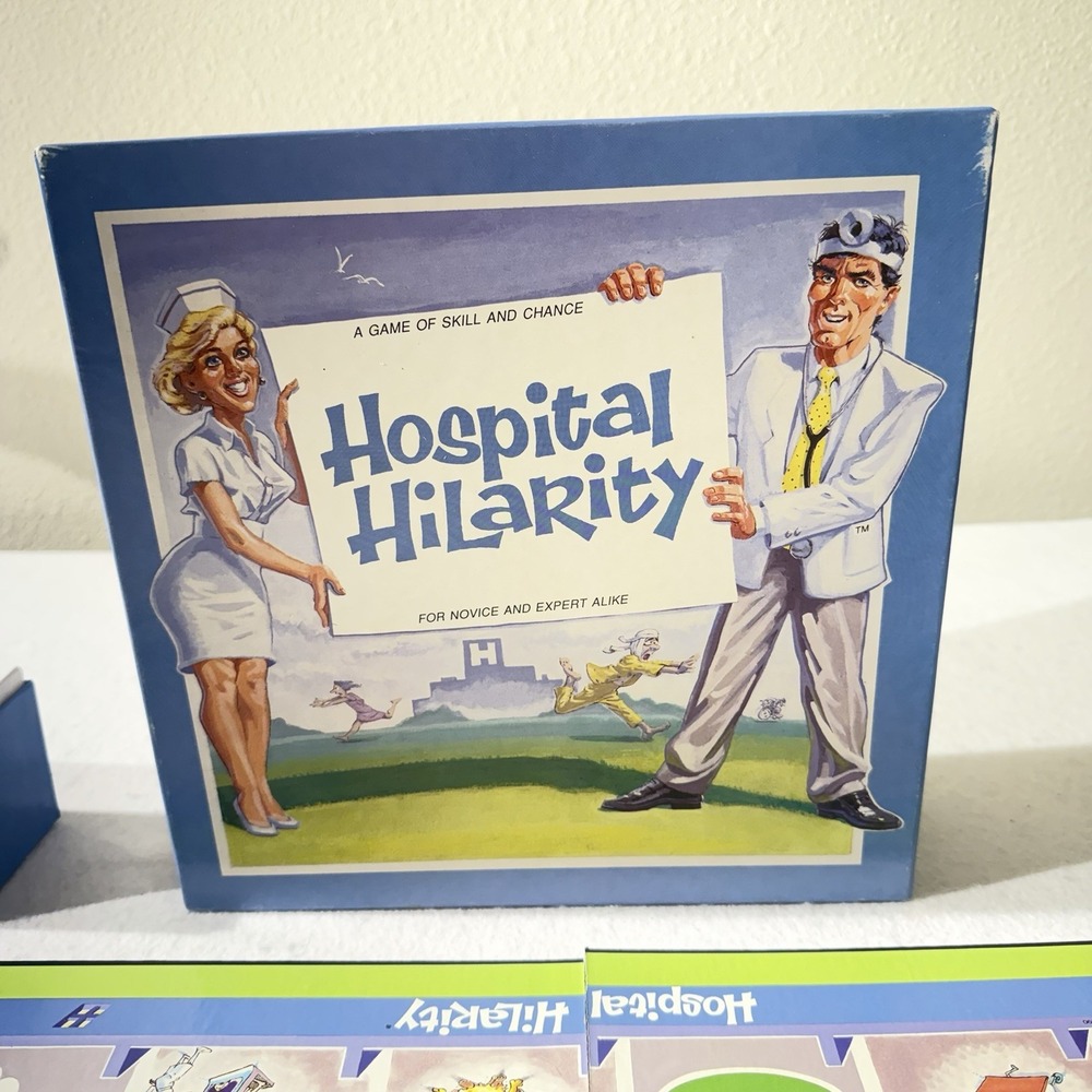 Hospital Hilarity Vintage Board Game Complete w Cards Dice Tokens & Magnet